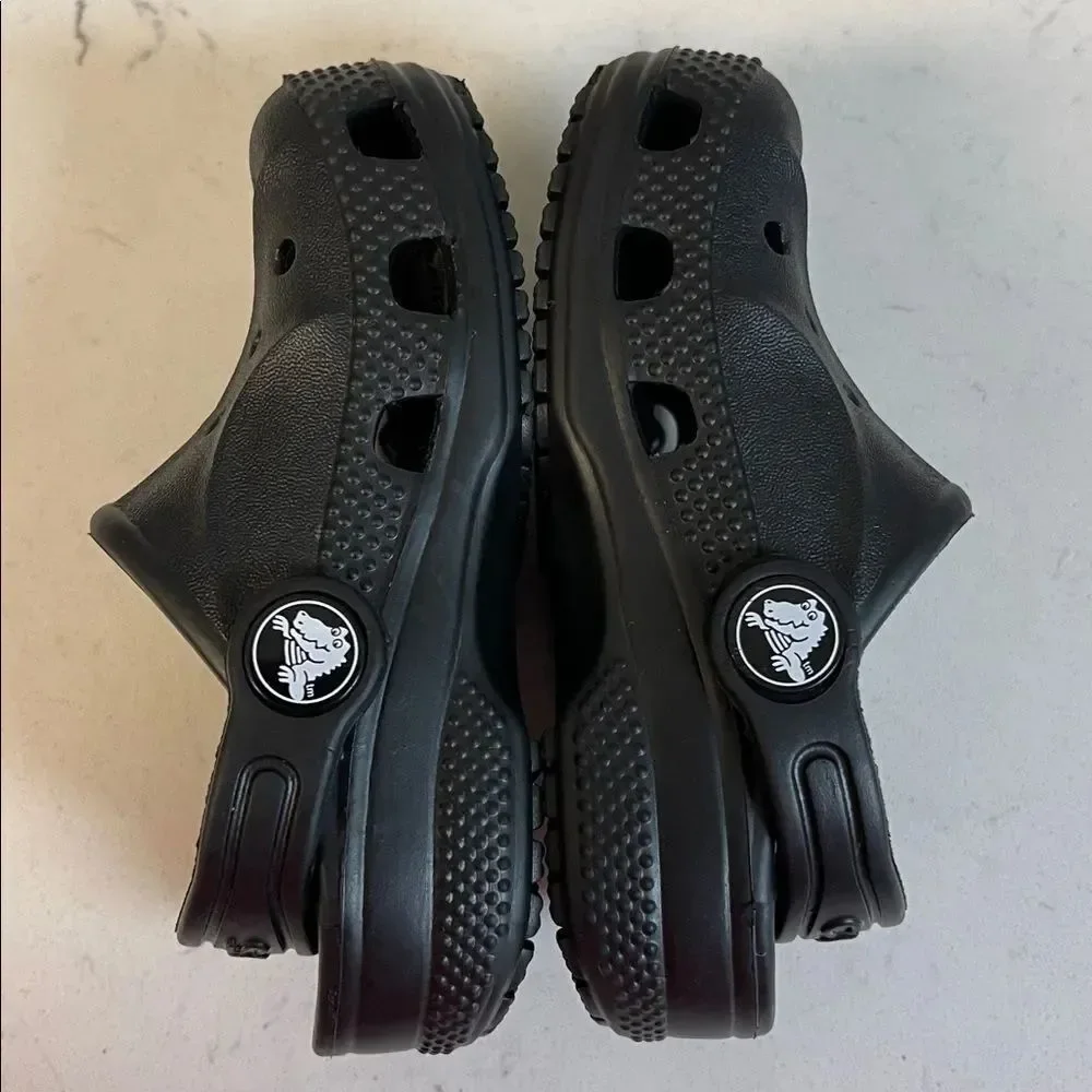 Crocs Kids' Baya Clog Walker - Toddler Kids Black Clogs Size 6